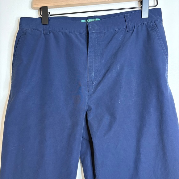 Lauren Ralph‎ Lauren Petite Navy Blue Flat Front Casual Pants Womens Size 8P - Picture 2 of 8